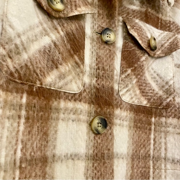 Marks & Spencer Fuzzy Plaid Shacket - Picture 4 of 5